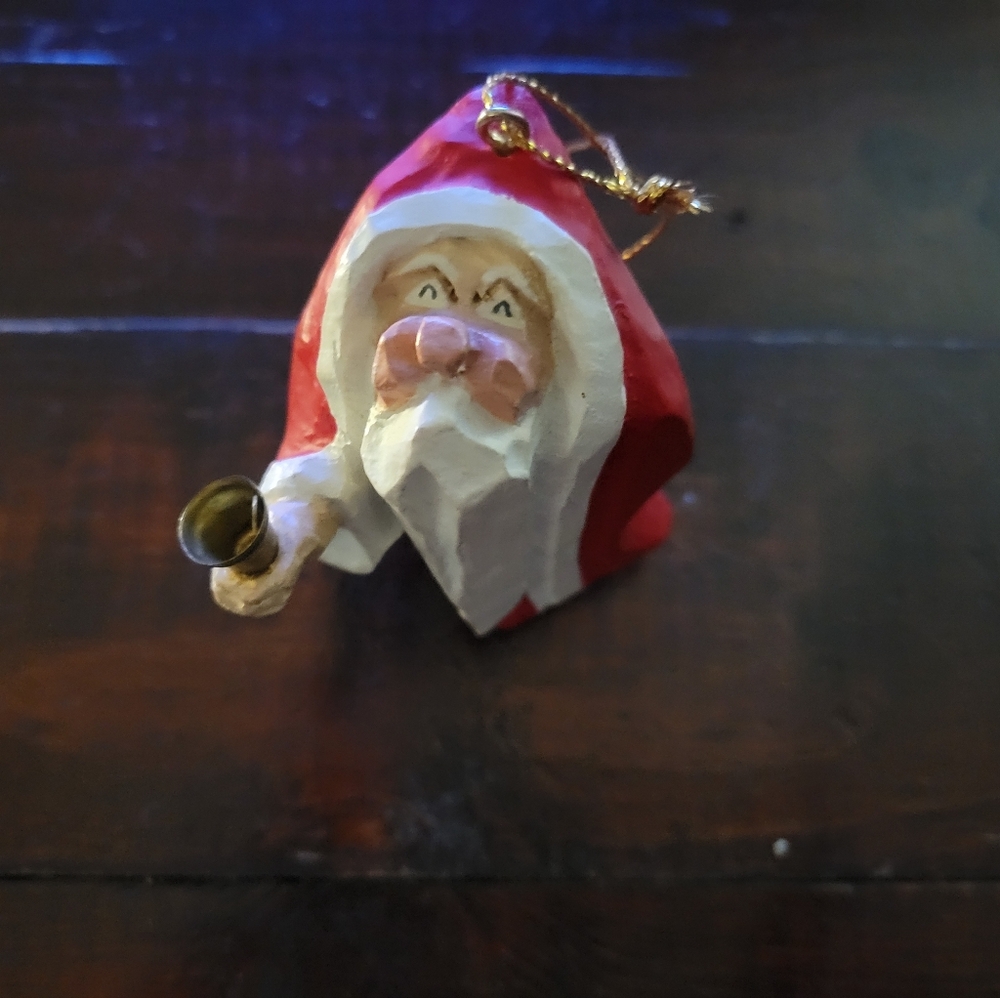 Department 56 Red and White Santa Ornament